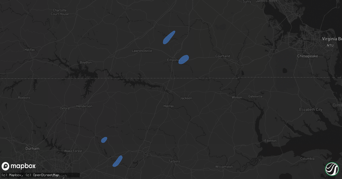Hail map in Garysburg, NC on September 2, 2026