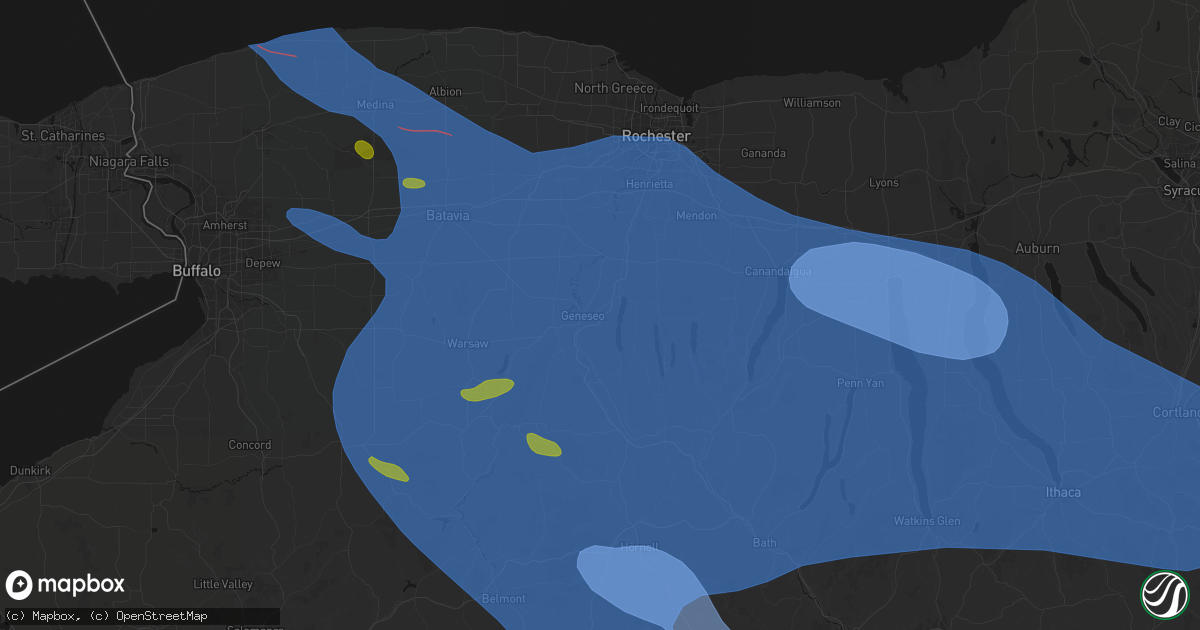 Hail map in Geneseo, NY on September 2, 2026