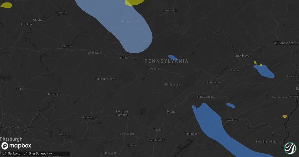 Hail map in Glen Richey, PA on September 2, 2026