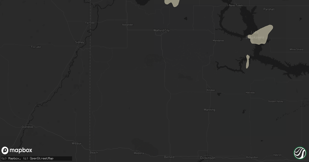 Hail map in Grassy Butte, ND on September 2, 2026