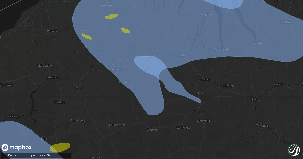 Hail map in Greenwood, NY on September 2, 2026