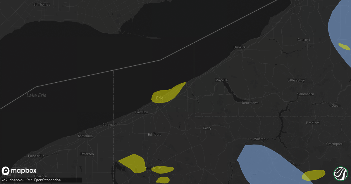 Hail map in Harborcreek, PA on September 2, 2026