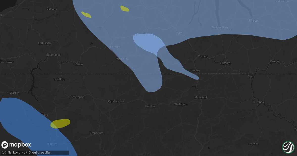 Hail map in Harrison Valley, PA on September 2, 2026