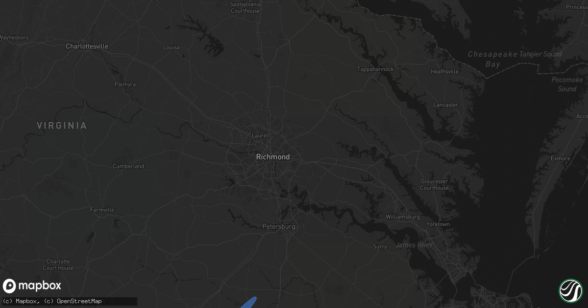 Hail map in Henrico, VA on September 2, 2026