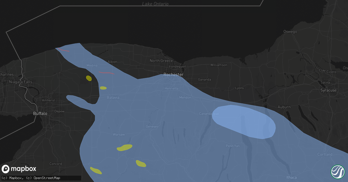 Hail map in Henrietta, NY on September 2, 2026