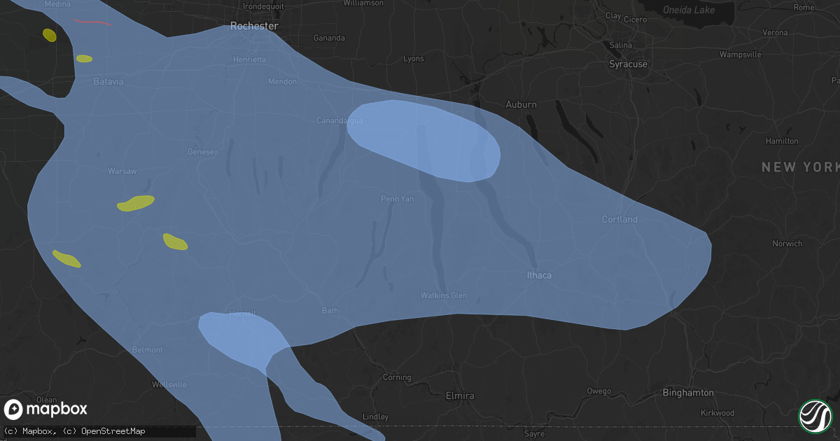 Hail map in Himrod, NY on September 2, 2026