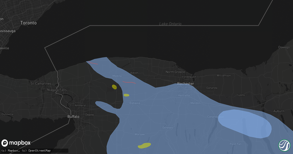 Hail map in Holley, NY on September 2, 2026