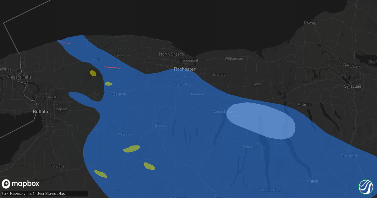Hail map in Honeoye Falls, NY on September 2, 2026