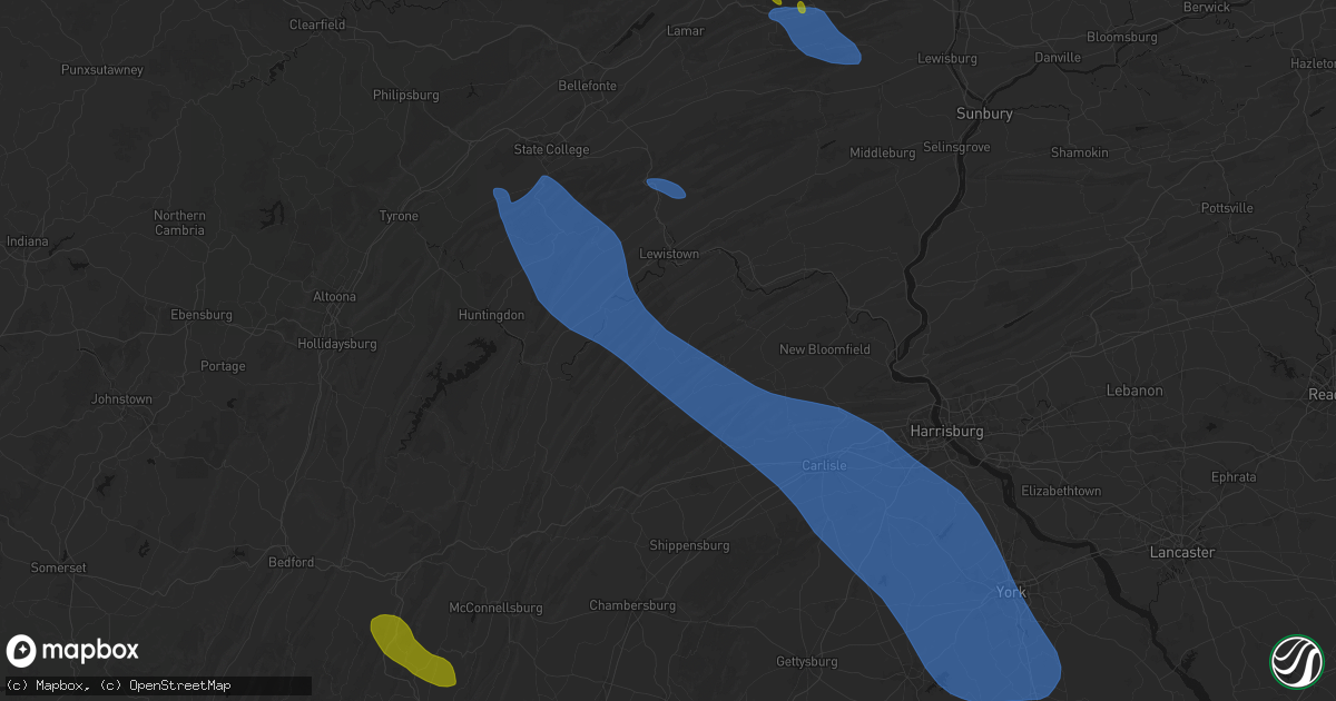 Hail map in Honey Grove, PA on September 2, 2026