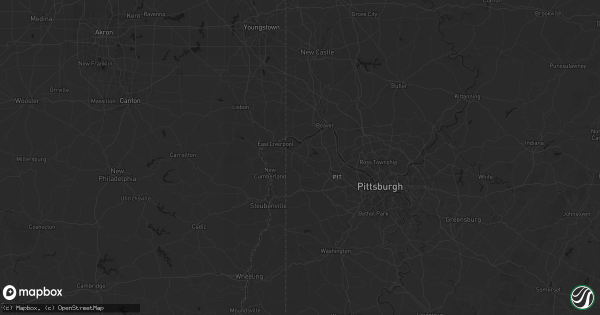 Hail map in Hookstown, PA on September 2, 2026