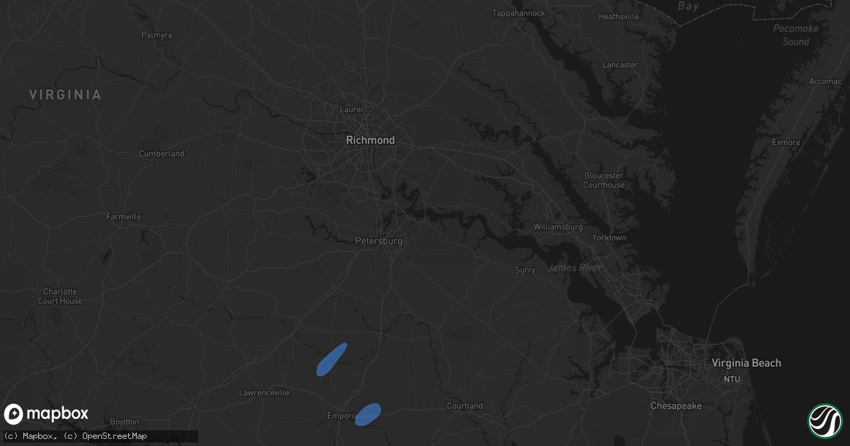 Hail map in Hopewell, VA on September 2, 2026