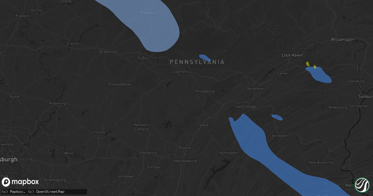 Hail map in Houtzdale, PA on September 2, 2026