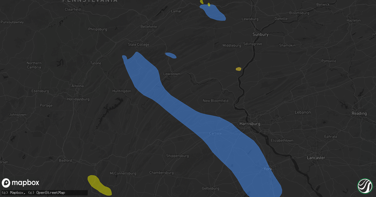 Hail map in Ickesburg, PA on September 2, 2026