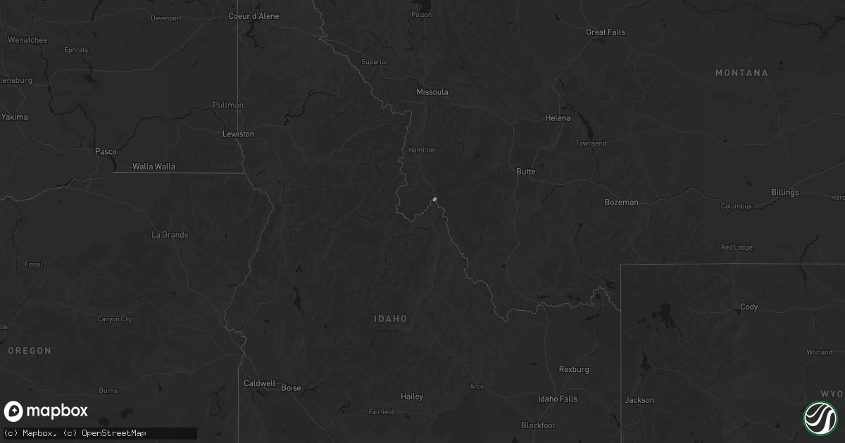 Hail map in Idaho on September 2, 2026