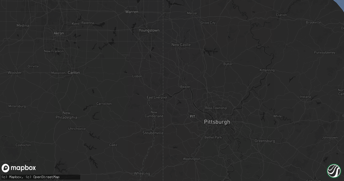 Hail map in Industry, PA on September 2, 2026