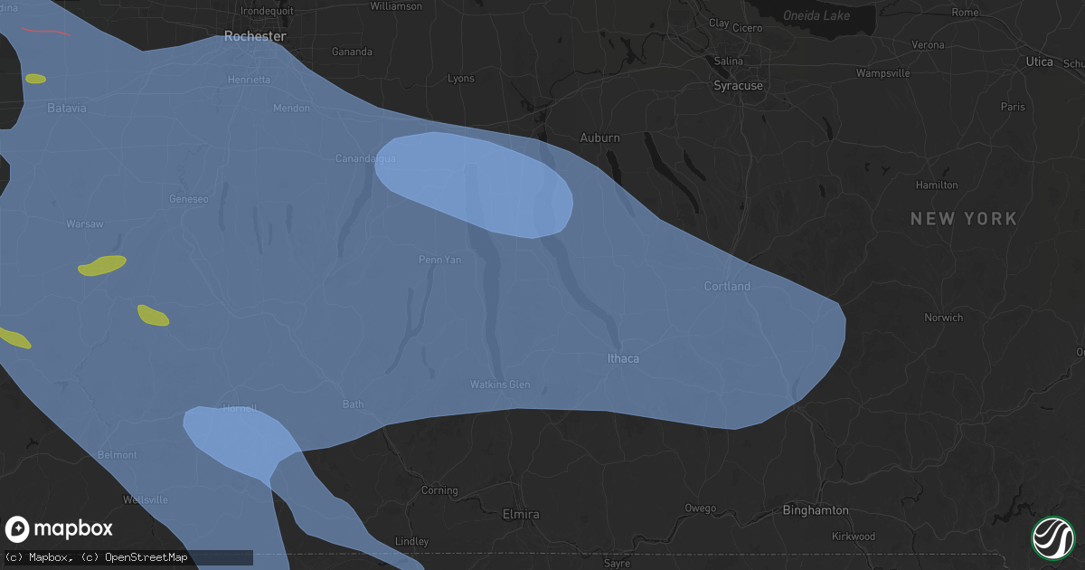 Hail map in Interlaken, NY on September 2, 2026