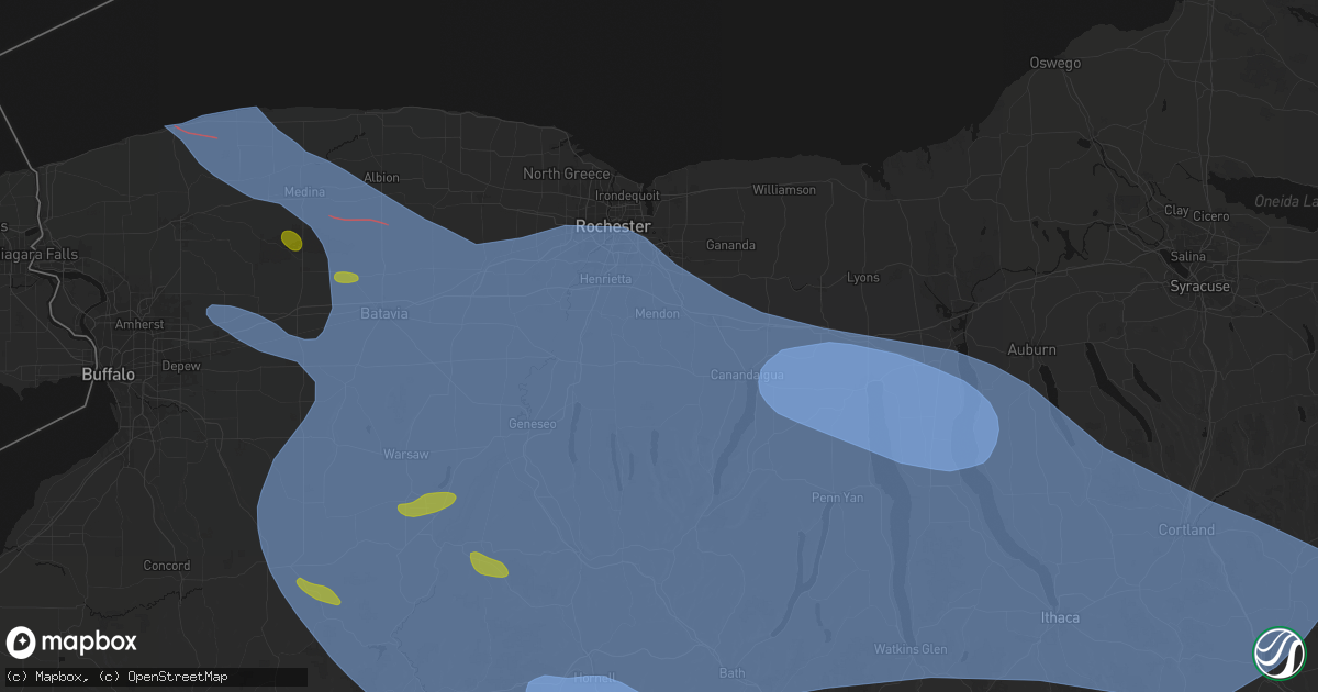 Hail map in Ionia, NY on September 2, 2026
