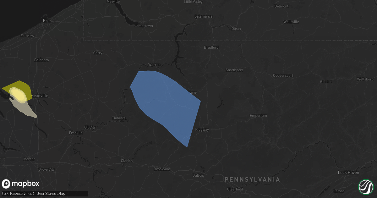 Hail map in James City, PA on September 2, 2026