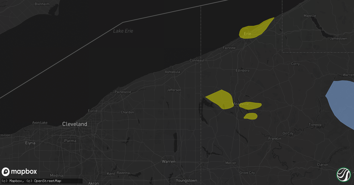 Hail map in Jefferson, OH on September 2, 2026