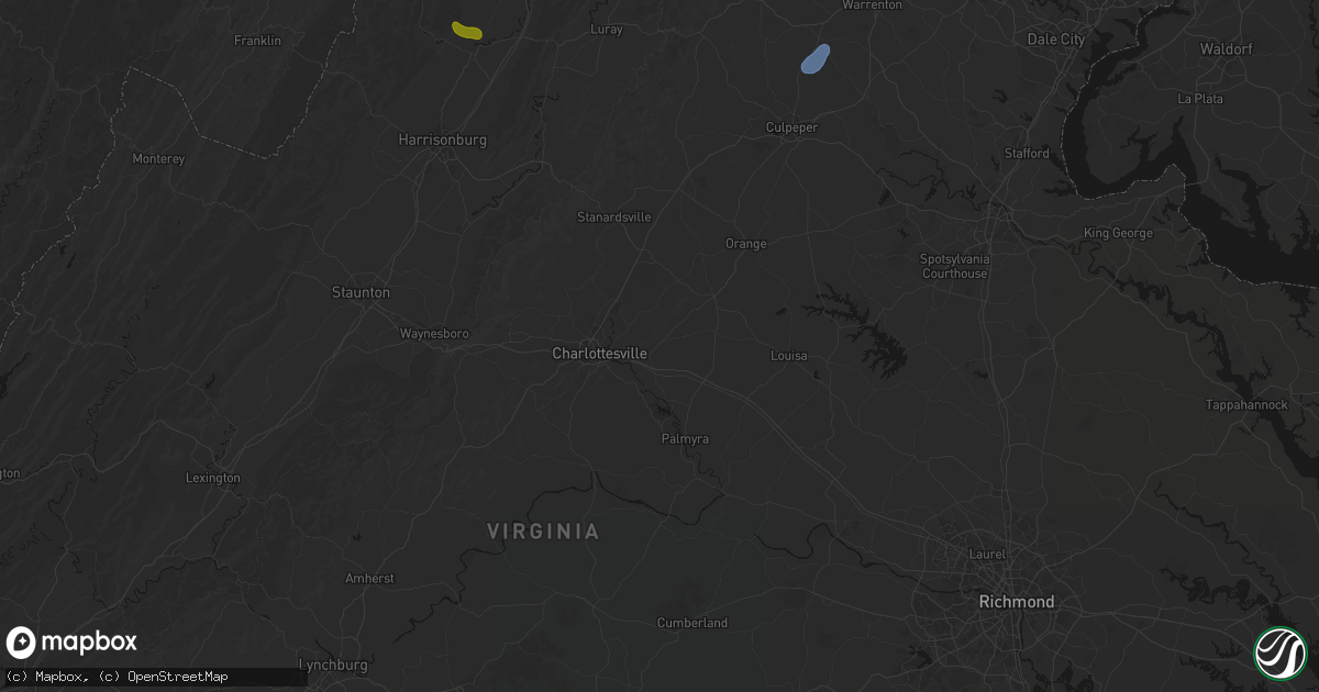 Hail map in Keswick, VA on September 2, 2026