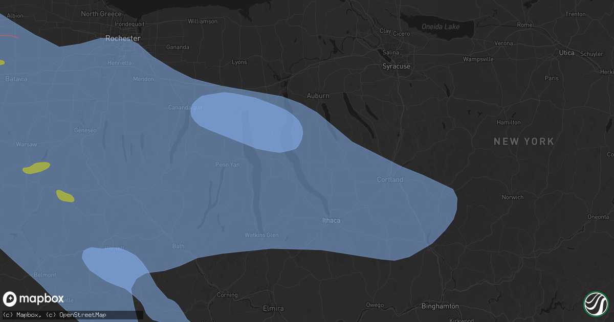 Hail map in King Ferry, NY on September 2, 2026