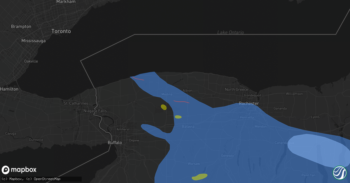 Hail map in Knowlesville, NY on September 2, 2026
