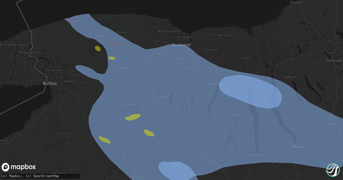 Hail map in Lakeville, NY on September 2, 2026