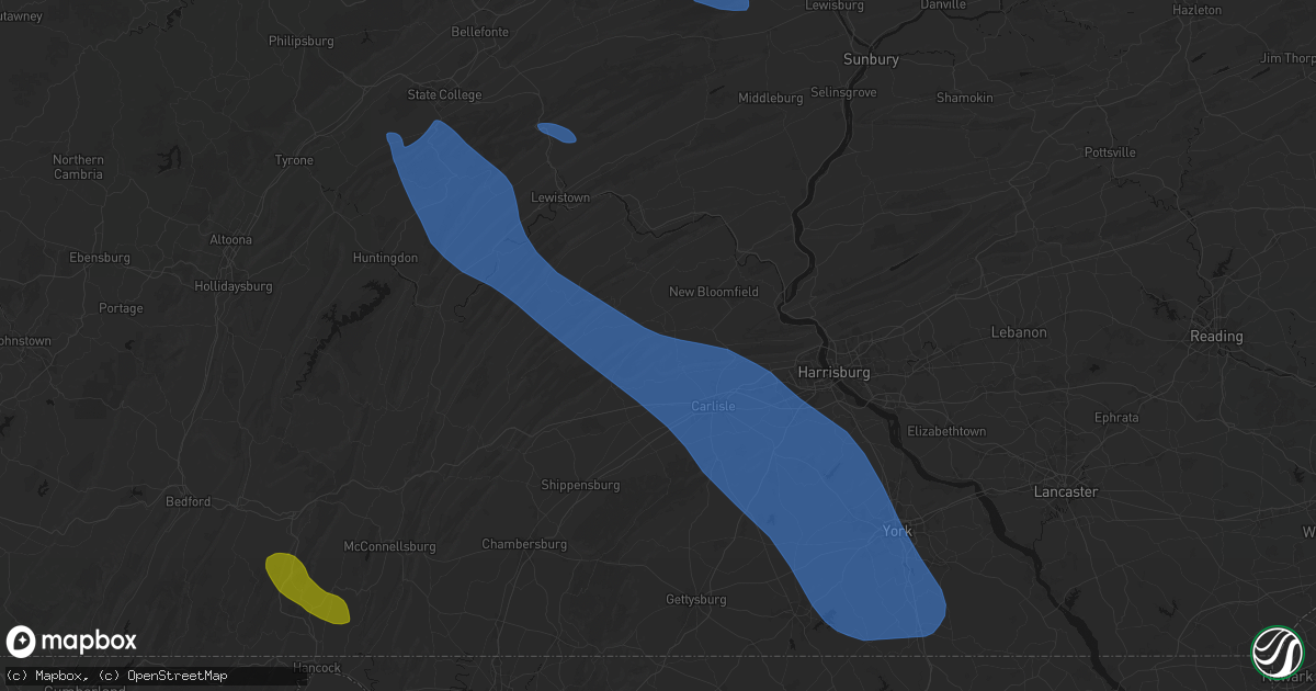 Hail map in Landisburg, PA on September 2, 2026