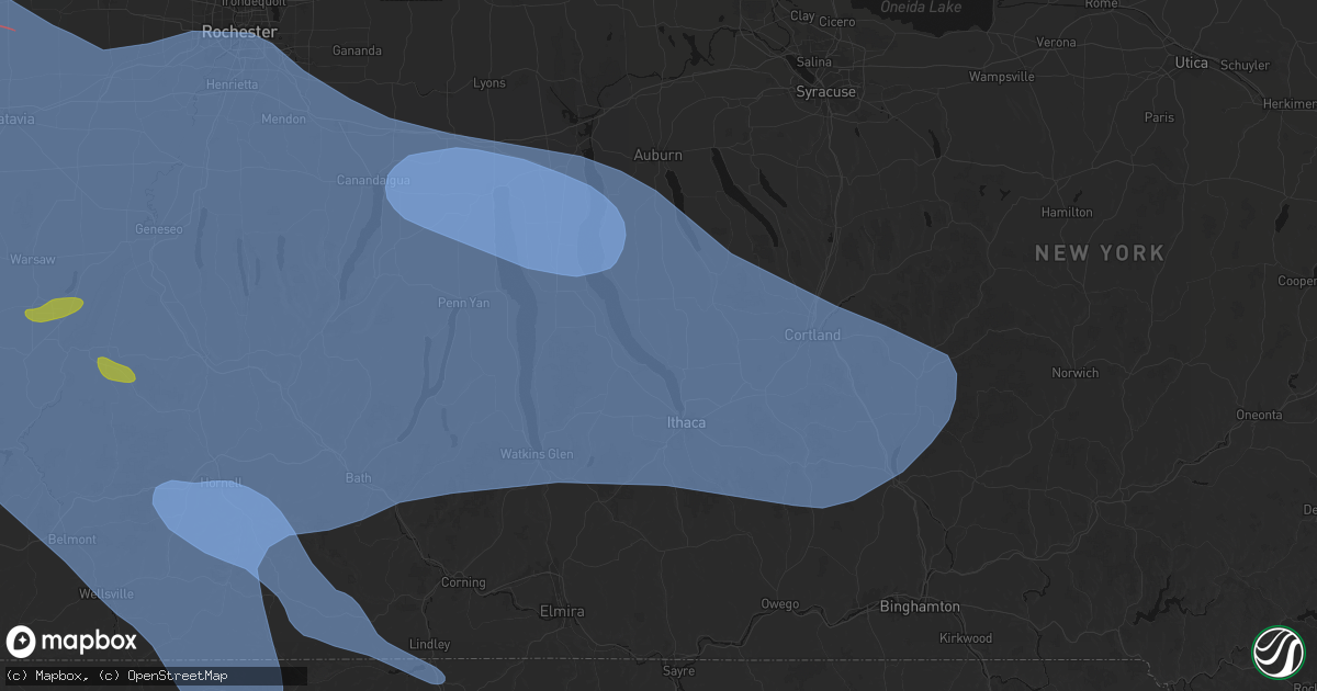 Hail map in Lansing, NY on September 2, 2026
