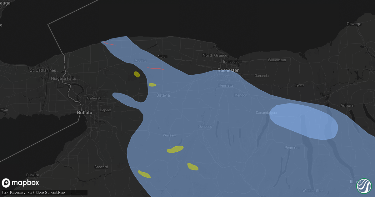 Hail map in Le Roy, NY on September 2, 2026