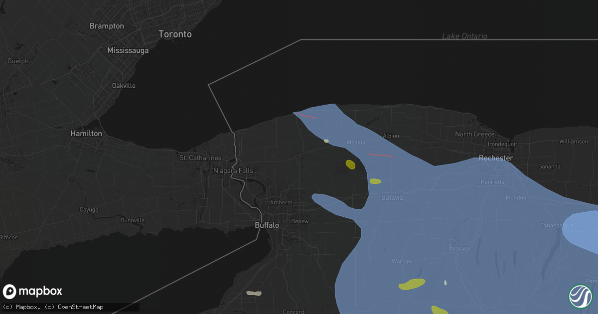 Hail map in Lockport, NY on September 2, 2026