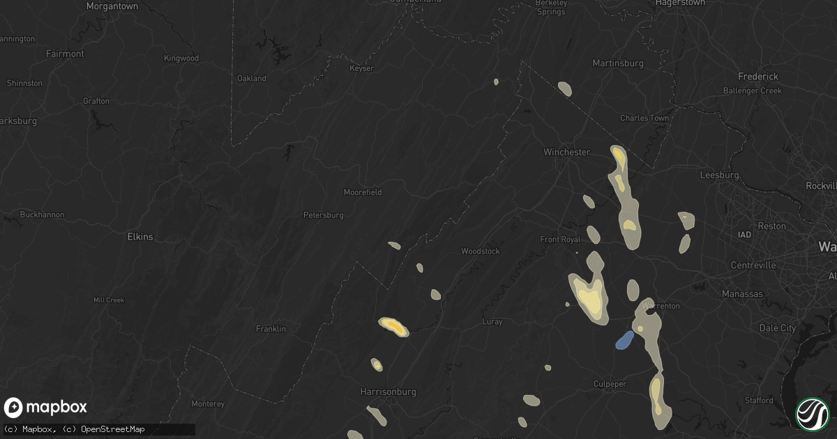 Hail map in Lost City, WV on September 2, 2026
