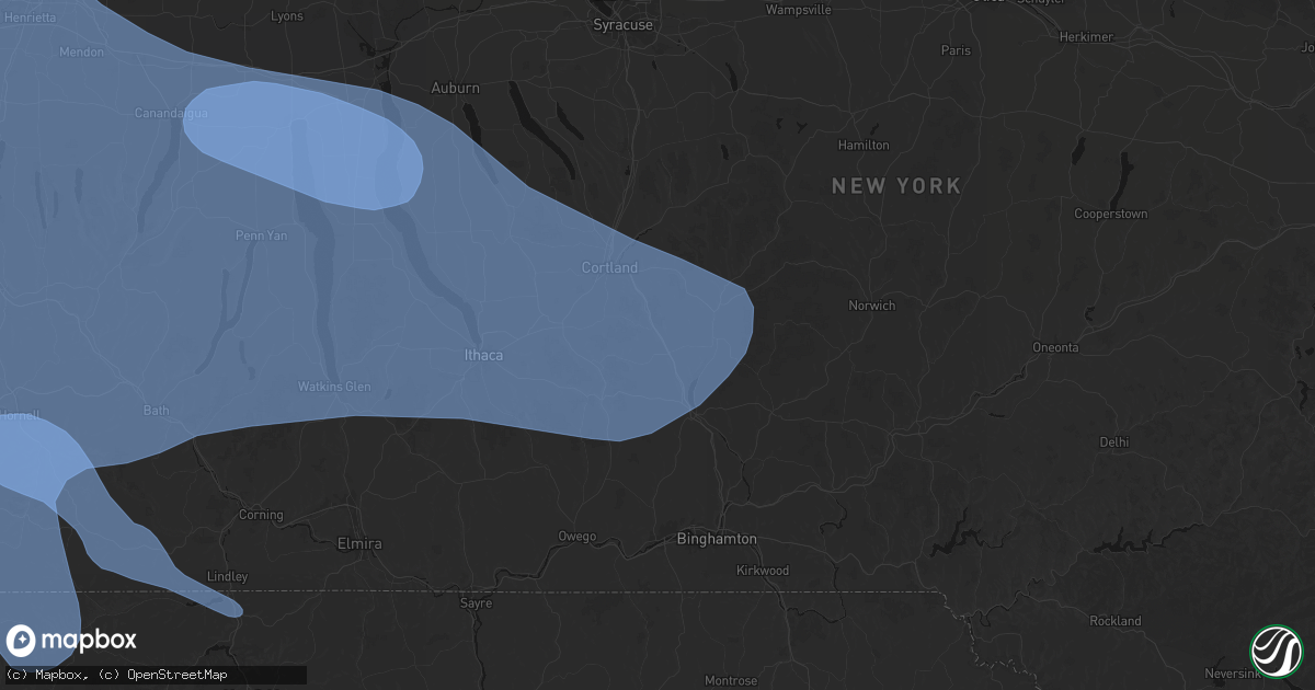 Hail map in Marathon, NY on September 2, 2026