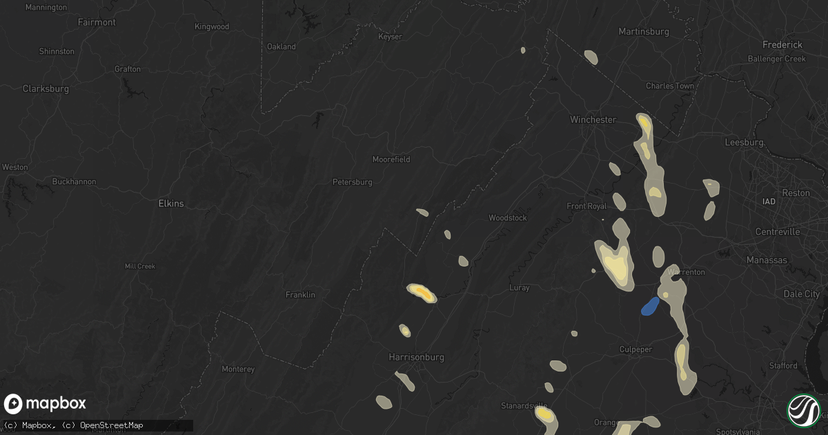 Hail map in Mathias, WV on September 2, 2026