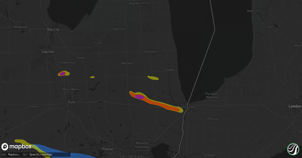Hail map in Melvin, MI on September 2, 2026