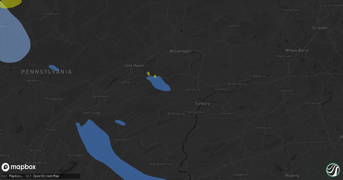 Hail map in Mifflinburg, PA on September 2, 2026