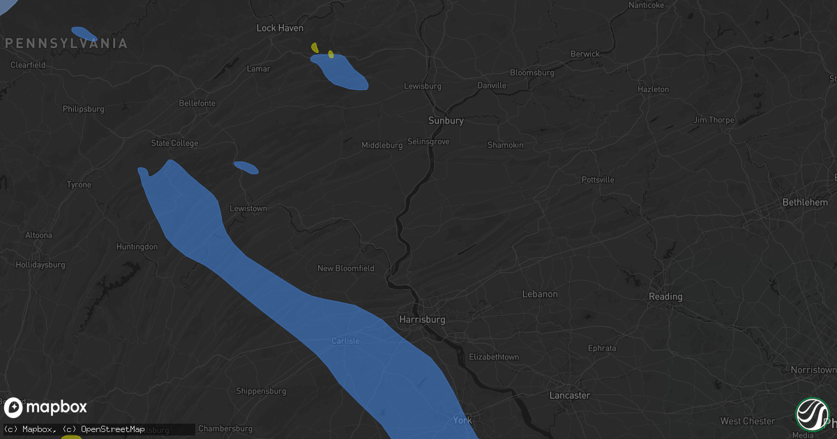 Hail map in Millersburg, PA on September 2, 2026