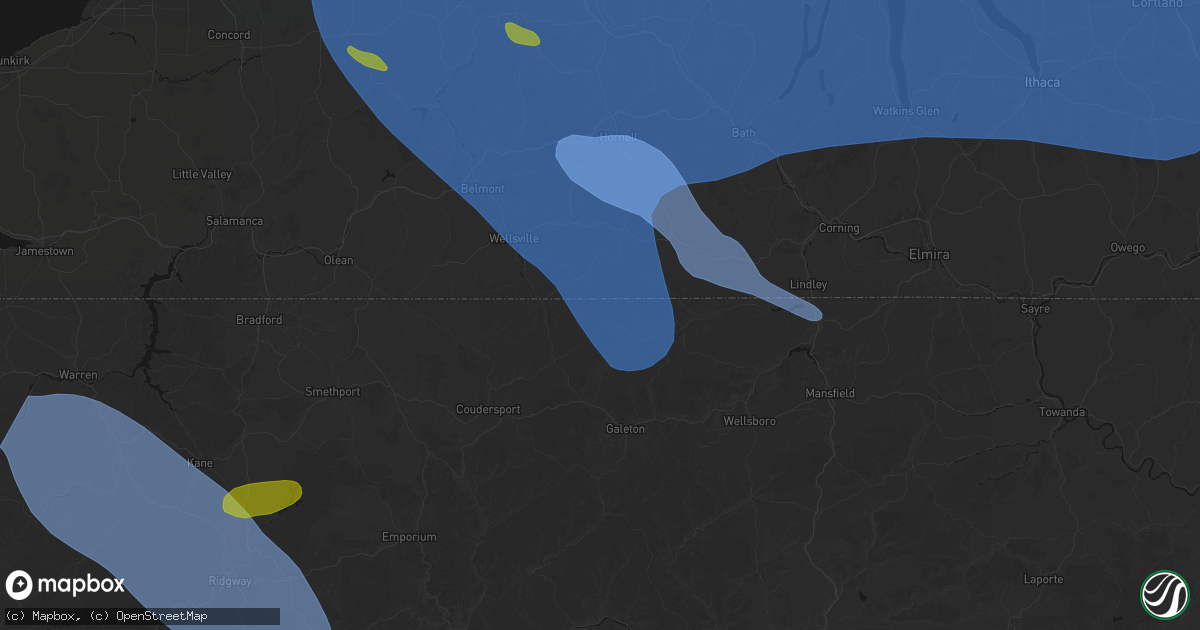 Hail map in Mills, PA on September 2, 2026