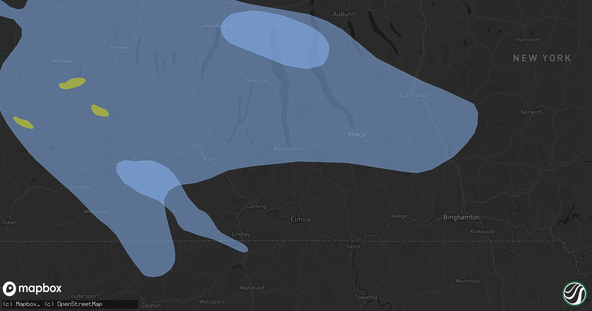 Hail map in Montour Falls, NY on September 2, 2026