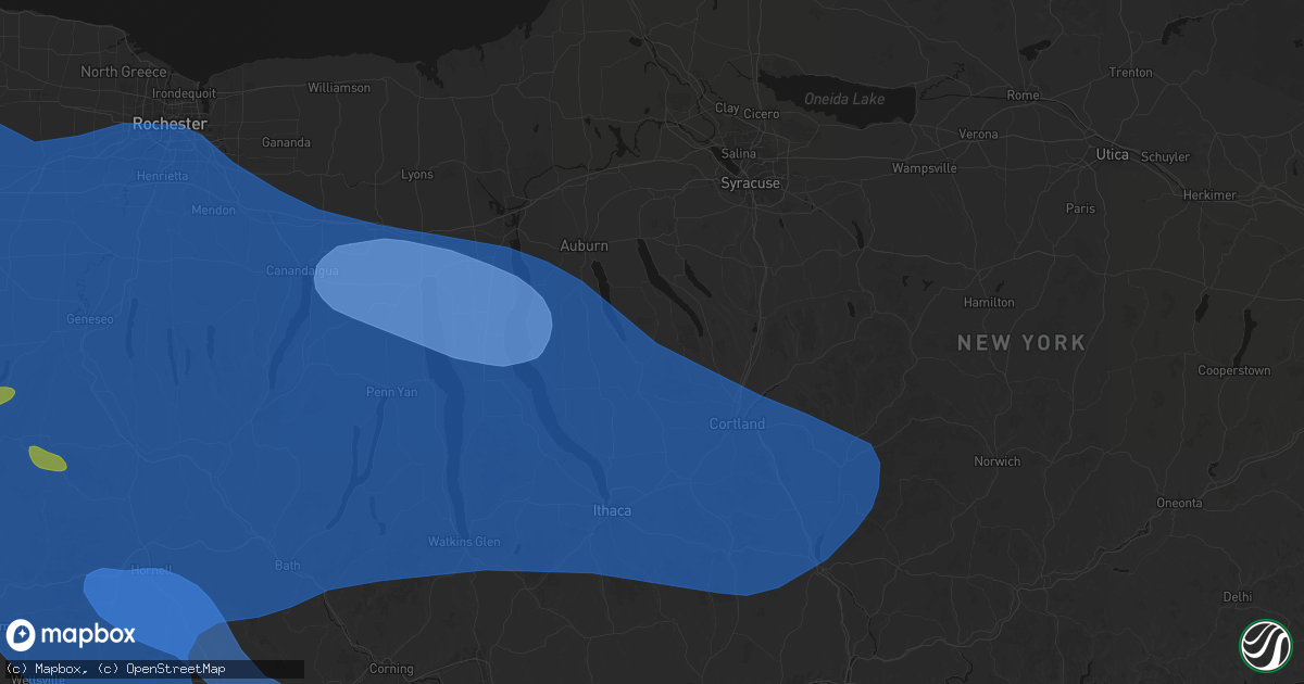 Hail map in Moravia, NY on September 2, 2026