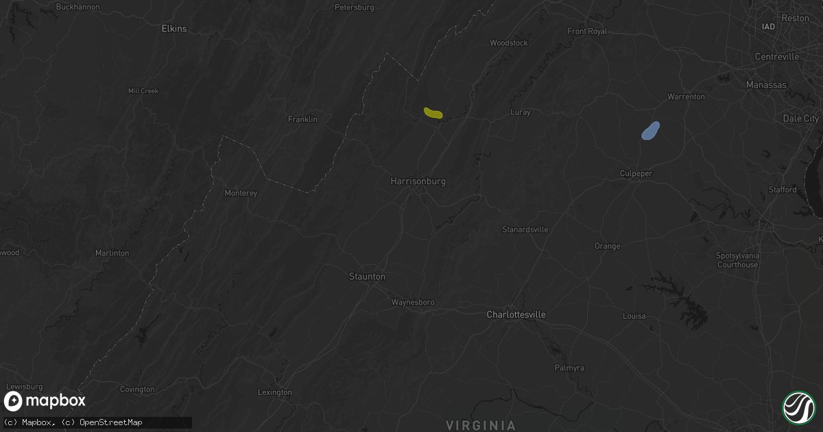 Hail map in Mount Crawford, VA on September 2, 2026