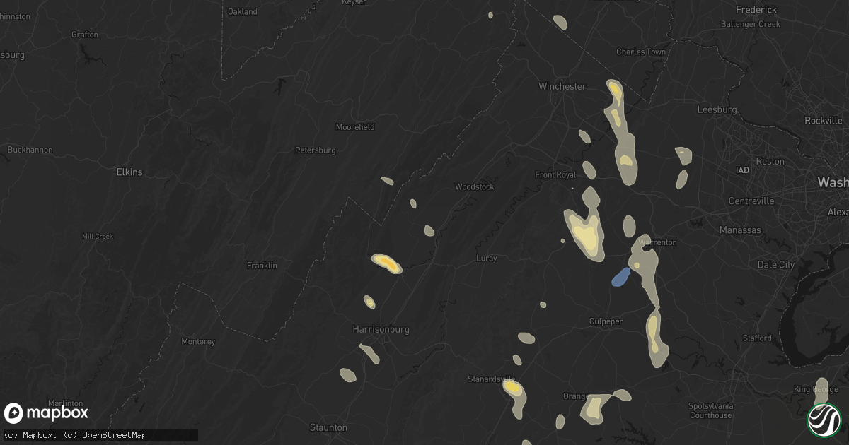 Hail map in Mount Jackson, VA on September 2, 2026