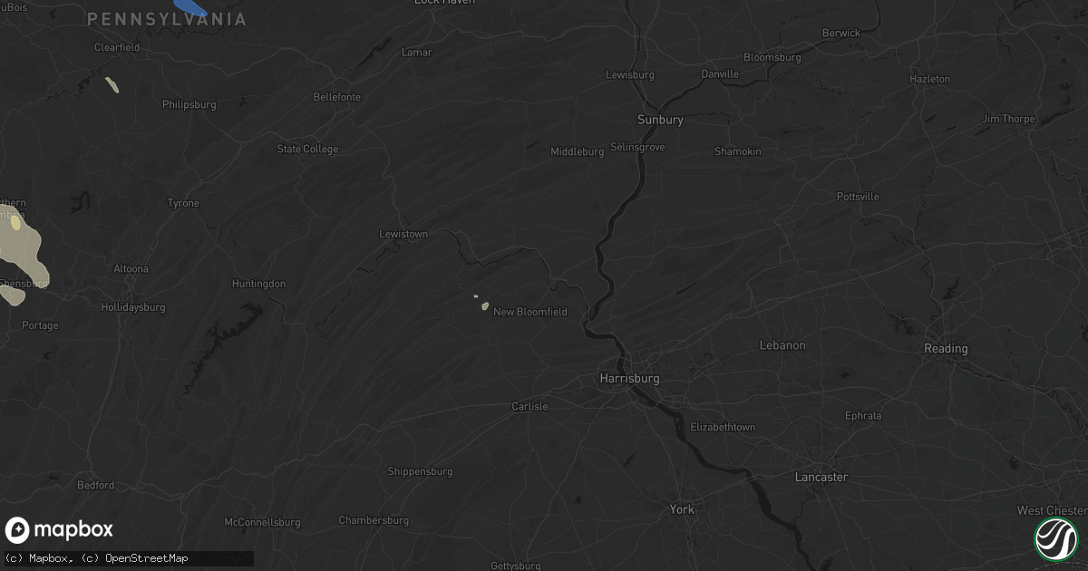Hail map in Newport, PA on September 2, 2026