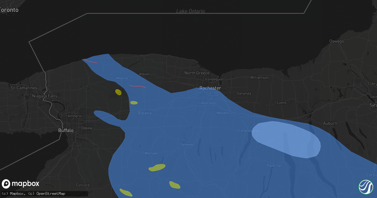 Hail map in North Chili, NY on September 2, 2026