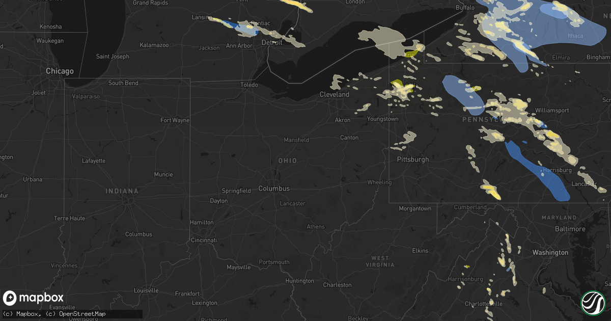 Hail map in Ohio on September 2, 2026