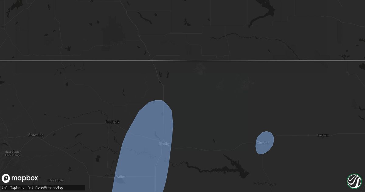Hail map in Oilmont, MT on September 2, 2026
