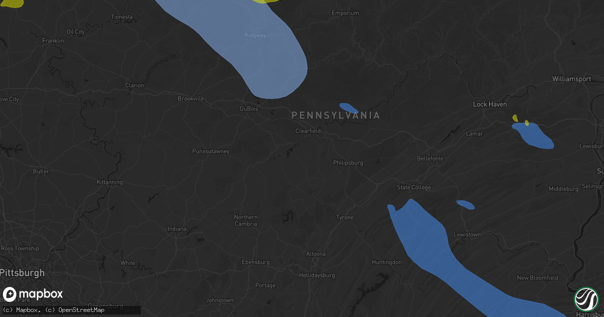 Hail map in Olanta, PA on September 2, 2026