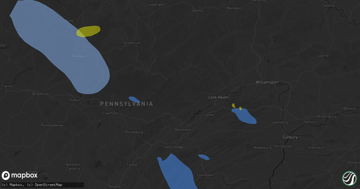 Hail map in Orviston, PA on September 2, 2026