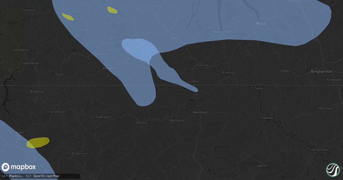 Hail map in Osceola, PA on September 2, 2026
