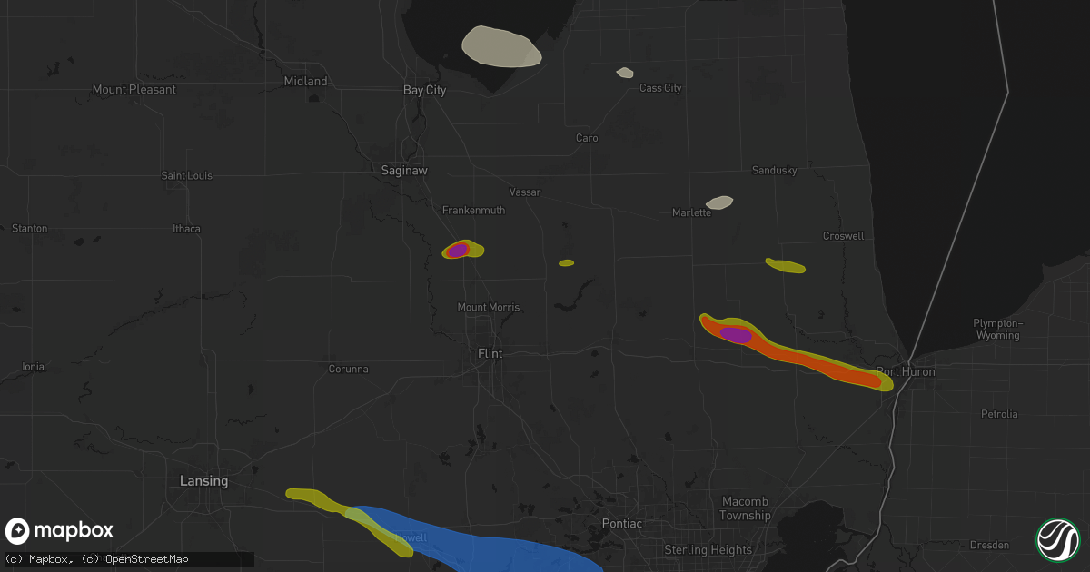 Hail map in Otisville, MI on September 2, 2026